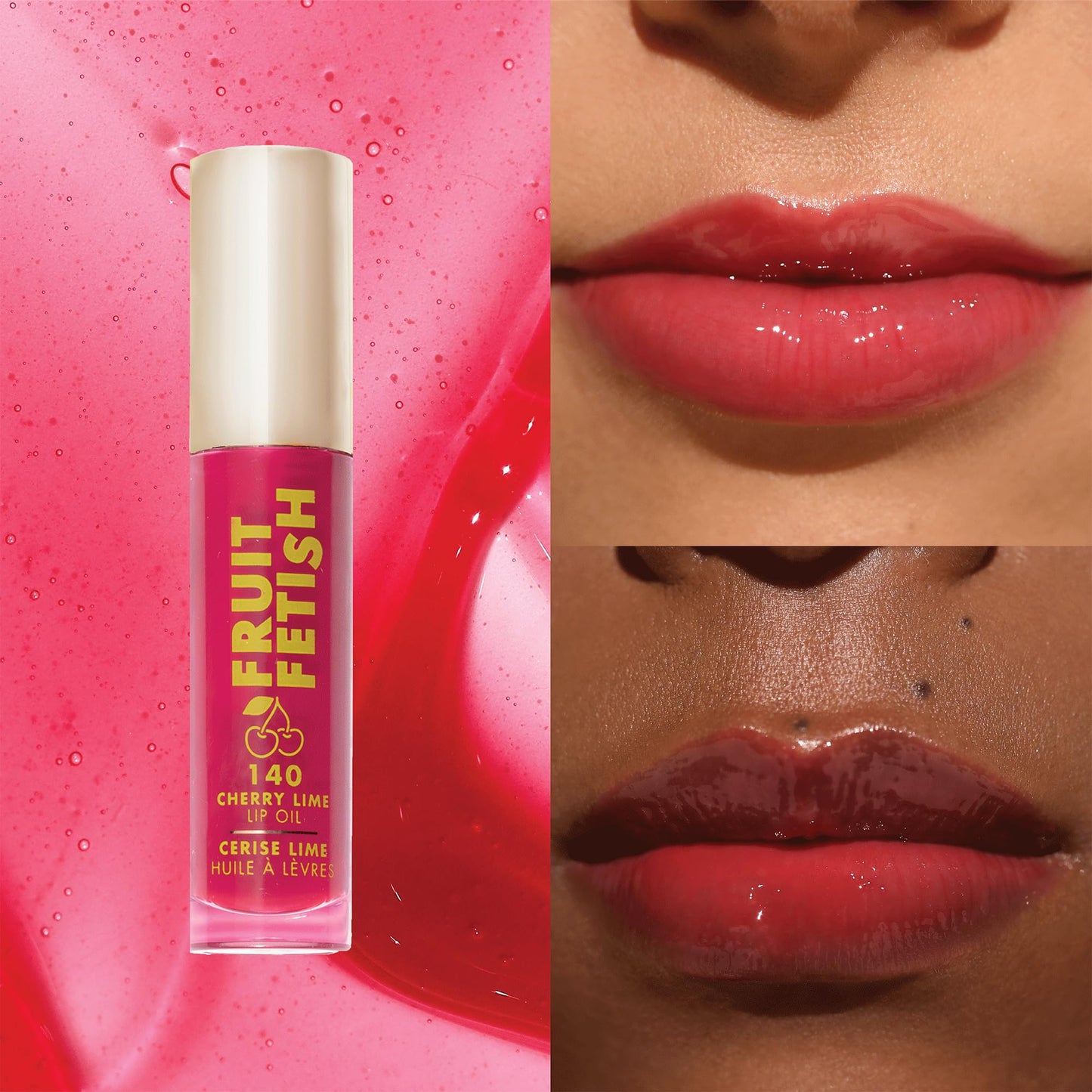 Milani Fruit Fetish Lip Oil, Tinted Lip Gloss & Hydrating Lip Oil Treatment, Moisturizing Non Sticky Clear Shine, High Shine Lip Balm for Dry Lips Beauty & Personal Care Milani