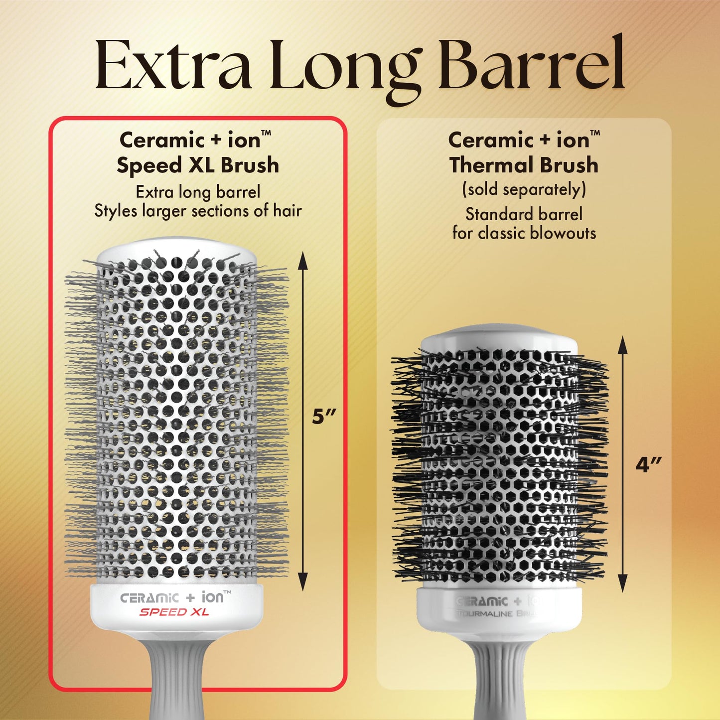 Olivia Garden Ceramic + Ion Speed XL - Extra-Long Round Thermal Hair Brush - Not Electrical - Professional Blowout Brush for Normal to Thick Hair - 3 Beauty & Personal Care Olivia Garden