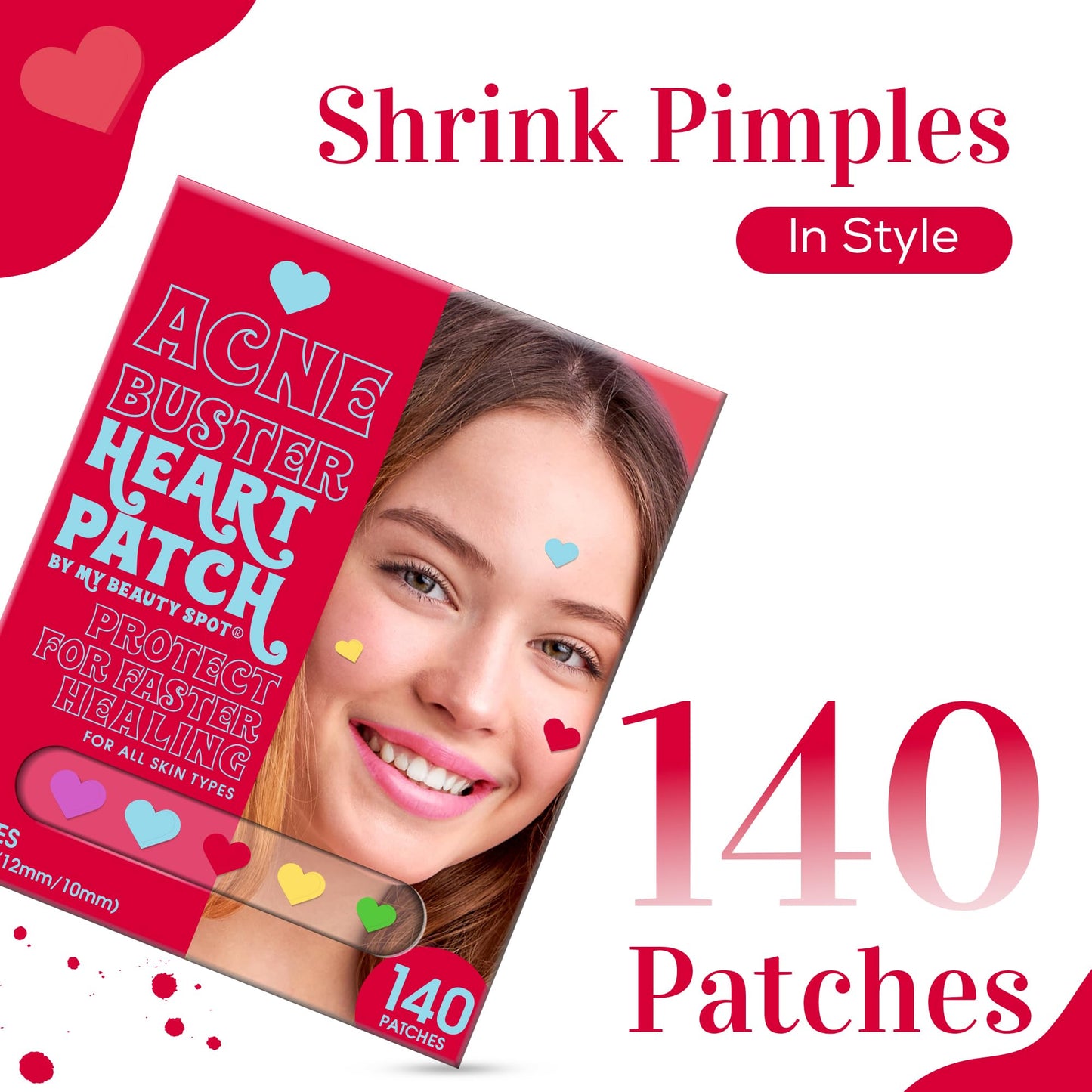 My Beauty Spot Pimple Patches Cute Acne Patches For Face (140 Patches) with Hydrocolloid, Tea Tree Extract & Salicylic Acid, Colorful Fun Designs Beauty & Personal Care My Beauty Spot