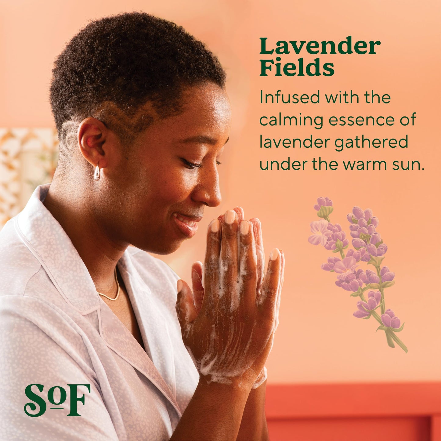 SoF Nourishing Hand Wash - With Moisturizing Sea Algae, Coconut & Olive Oil- Vegan & Non GMO- Free From Phthalates, Sulfates & Parabens- Lavender Beauty & Personal Care South Of France
