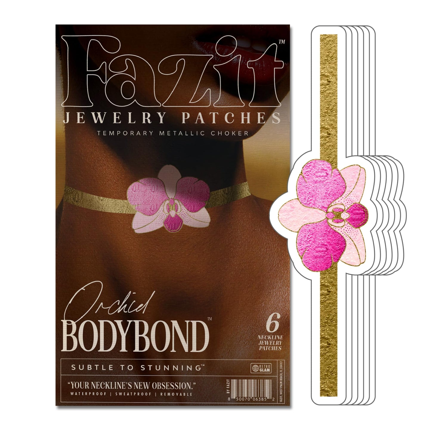 Fazit Makeup Patches - Orchid Bodybond - Glow Up Make-Up Patches - Cute Glitter Makeup Accessories for Women - Cosmetic Body Glitter Beauty & Personal Care Fazit