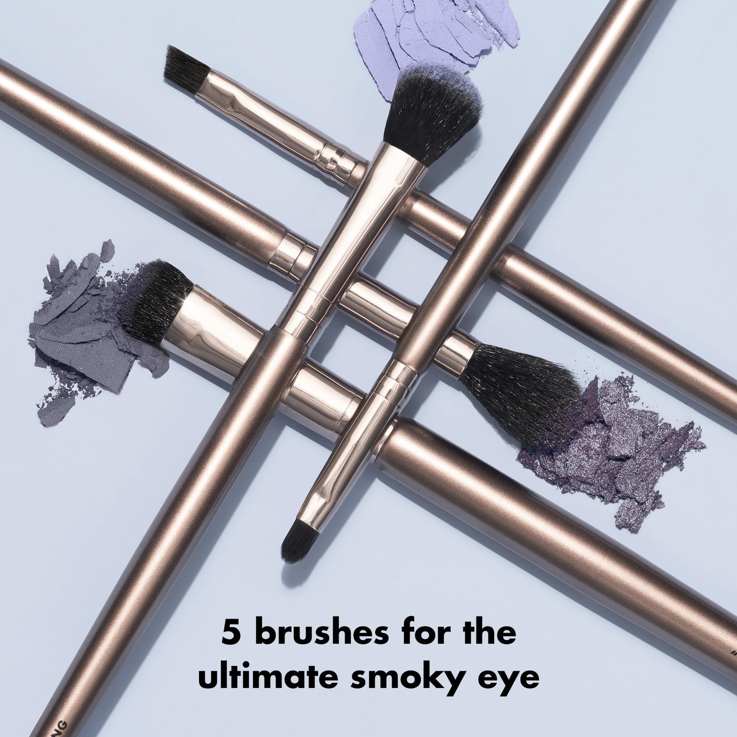 e.l.f. Smoky Eye Brush Kit, 5-Piece Makeup Brush Kit For Creating A Smoky Eye Look, Apply & Blend Eyeshadow, Vegan & Cruelty-Free Beauty & Personal Care e.l.f.