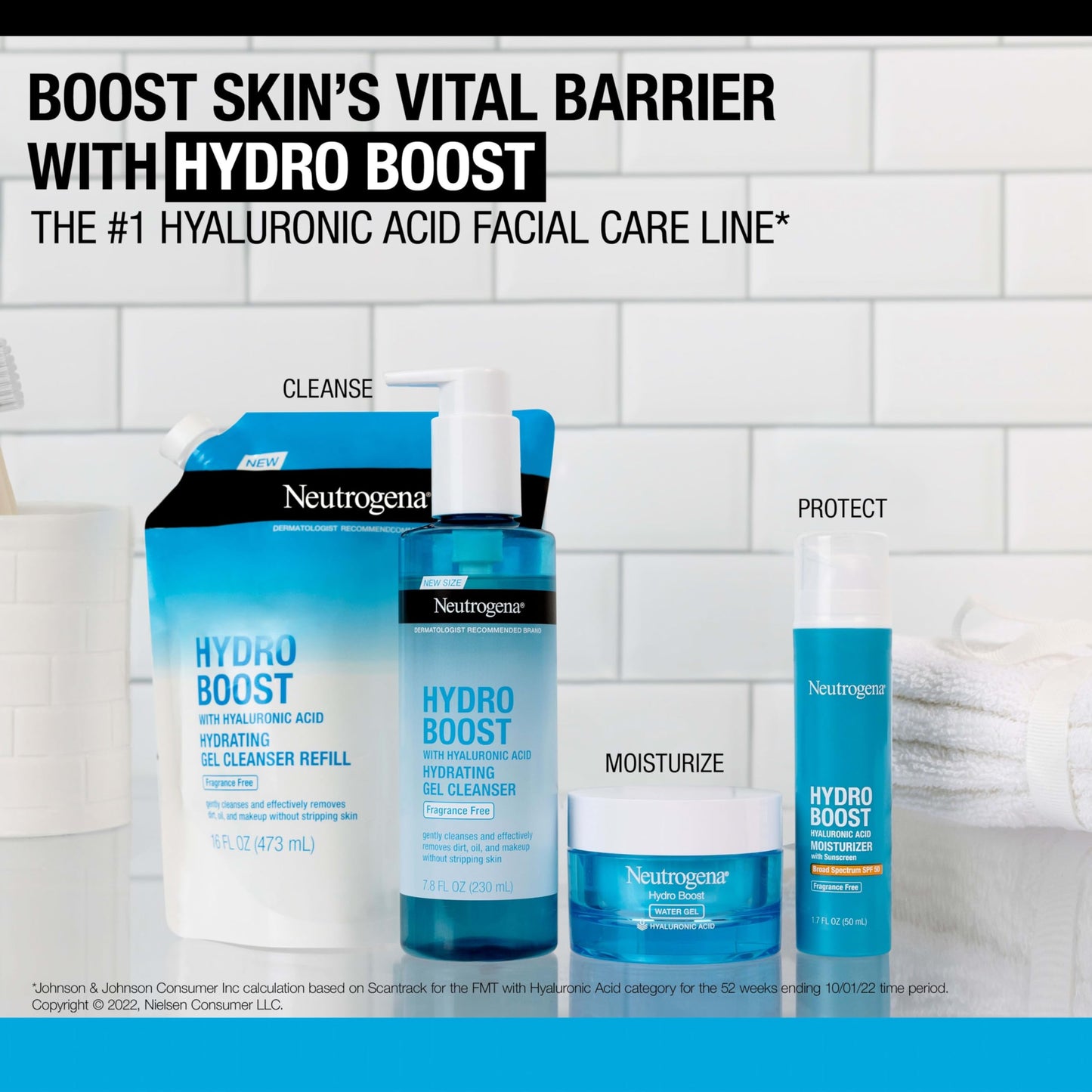 Neutrogena Hydro Boost Fragrance Free Hydrating Gel Facial Cleanser with Hyaluronic Acid, Daily Foaming Face Wash & Makeup Remover, Gentle Face Wash Beauty & Personal Care Neutrogena