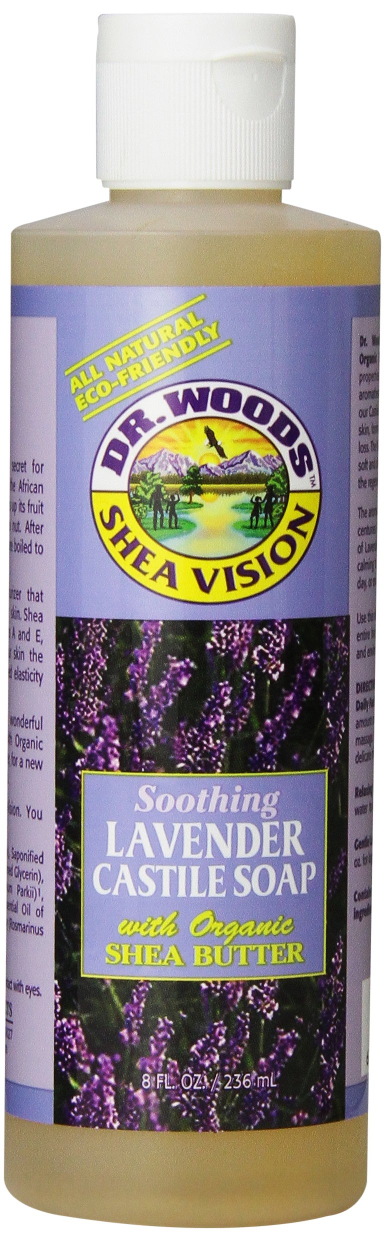 Sylvia's Hair Products Dr. Woods Castile Soaps, Lavender Soap with Shea Butter, 8-Ounce (Pack of 12) Beauty & Personal Care Dr. Woods