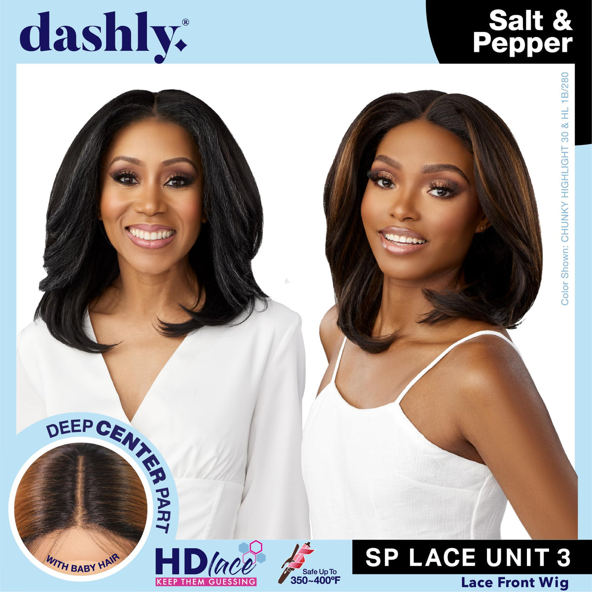 Sensationnel Dashly Lace Saltandpepper Wig-Sp Unit 3, FLAMBOYAGEMOCHA