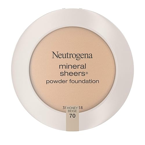 Neutrogena Mineral Sheers Compact Powder Foundation, Lightweight & Oil-Free Mineral Foundation, Fragrance-Free, Honey Beige 70, .34 oz Beauty & Personal Care Neutrogena