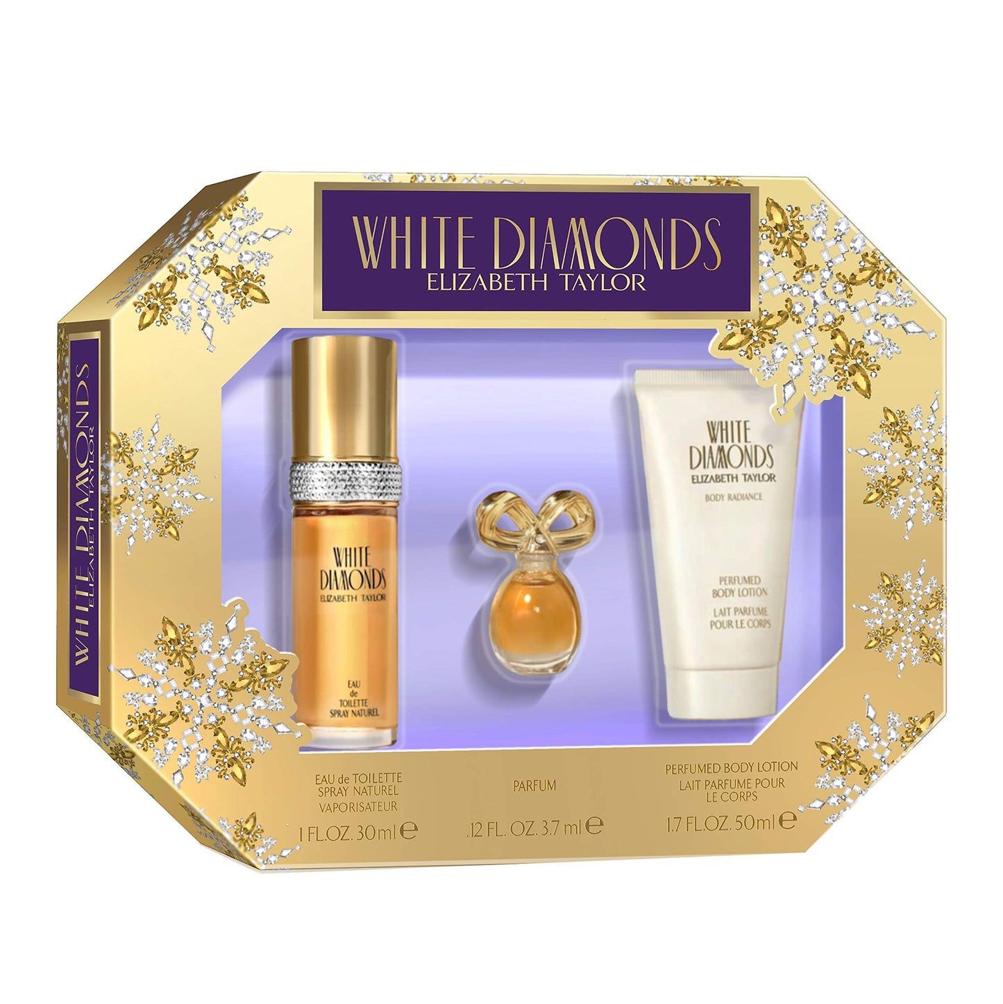 Elizabeth Taylor Elizabeth Taylor White Diamonds Women's Fragrance 3 Piece Gift Set, 1.0 Fl. Oz. Eau De Toilette, 3 Count Beauty & Personal Care Elizabeth Taylor