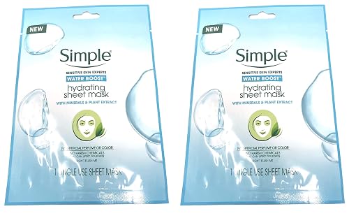 Simple Water Boost Hydrating Sheet Mask, 1 Mask (Bundle of 2) Beauty & Personal Care Simple