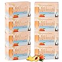 Wavertree & London Peach Bellini Scented Natural Soap (8 Bars), 7oz Moisturizing French Triple Milled Soap Bars enriched with shea butter - Pure Plant Beauty & Personal Care Wavertree & London