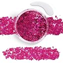 Pink Hair Glitter Gel,Hot Pink face Body Glitter,Singer Concert Outfits Easter Basket Stuffers Hair Glitter for Women and Kids, Music Festival Rave Beauty & Personal Care TUHPIBK