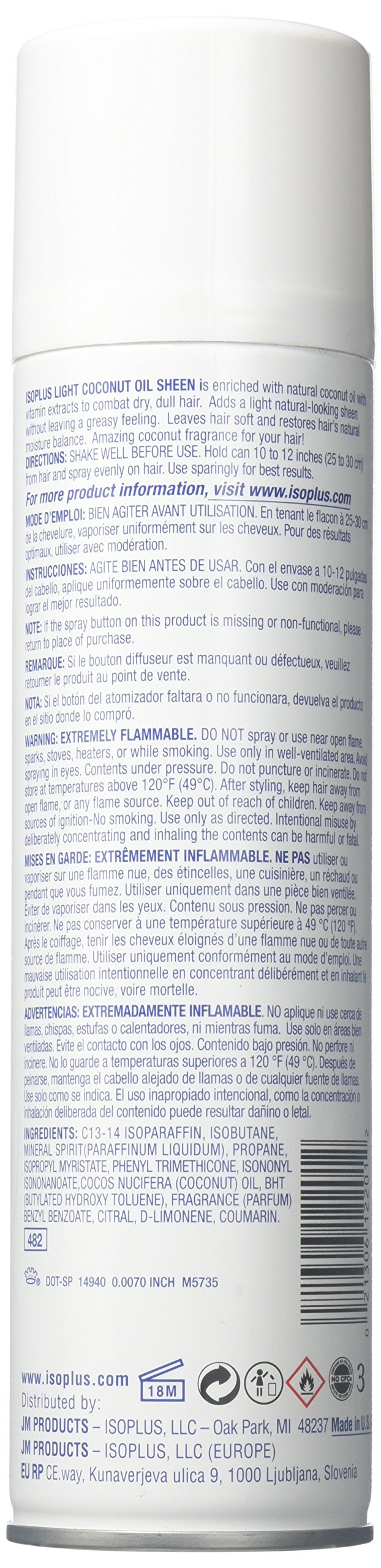Isoplus Oil Sheen Light Spray Coconut Oil, 9 Oz Beauty & Personal Care Isoplus