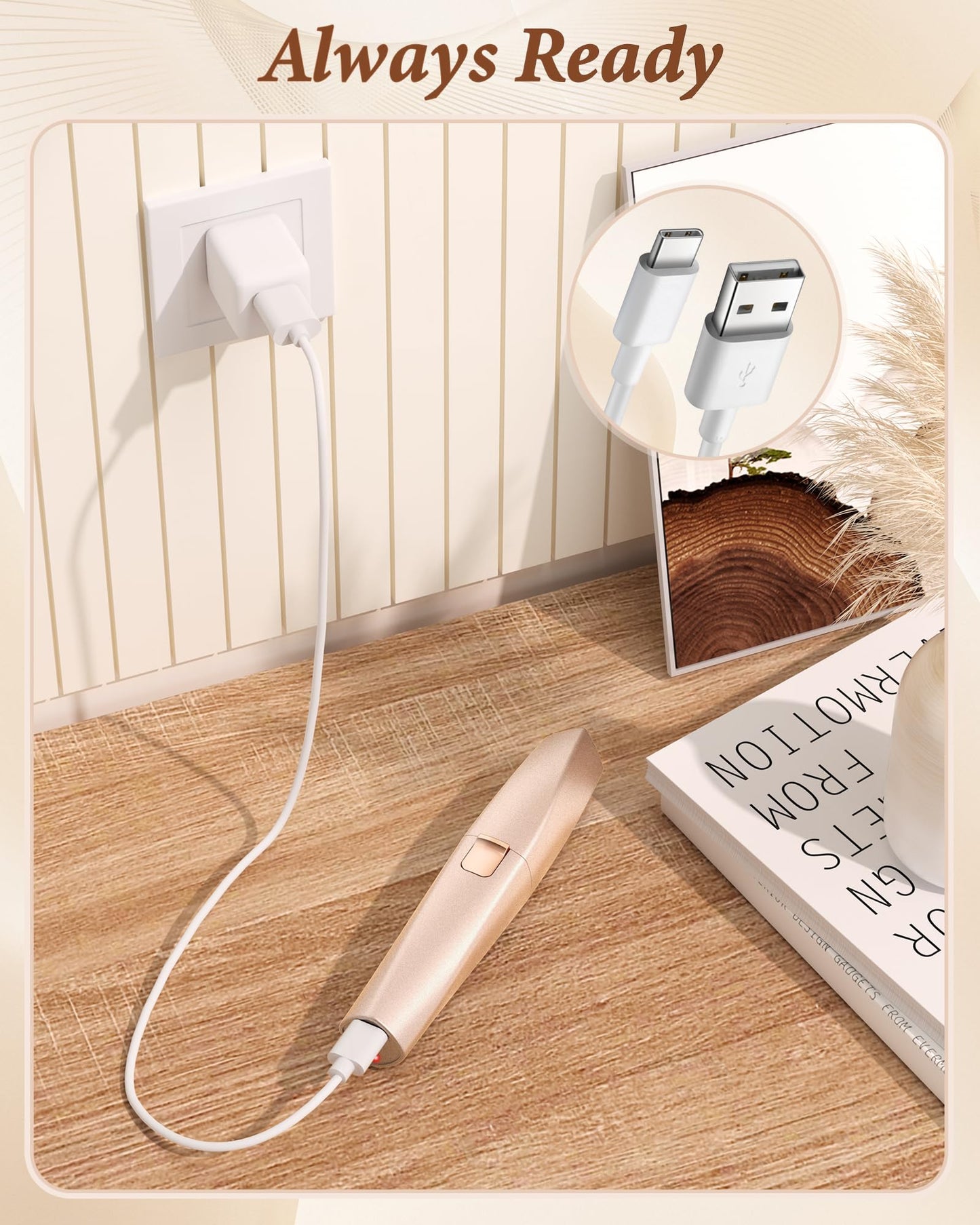 Eyebrow Trimmer Facial Hair Removal for Women: 2 in 1 Rechargeable Face Shaver and Eyebrow Razor - Painless Electric Hair Remover Device for Peach Beauty and Personal Care bissuuy