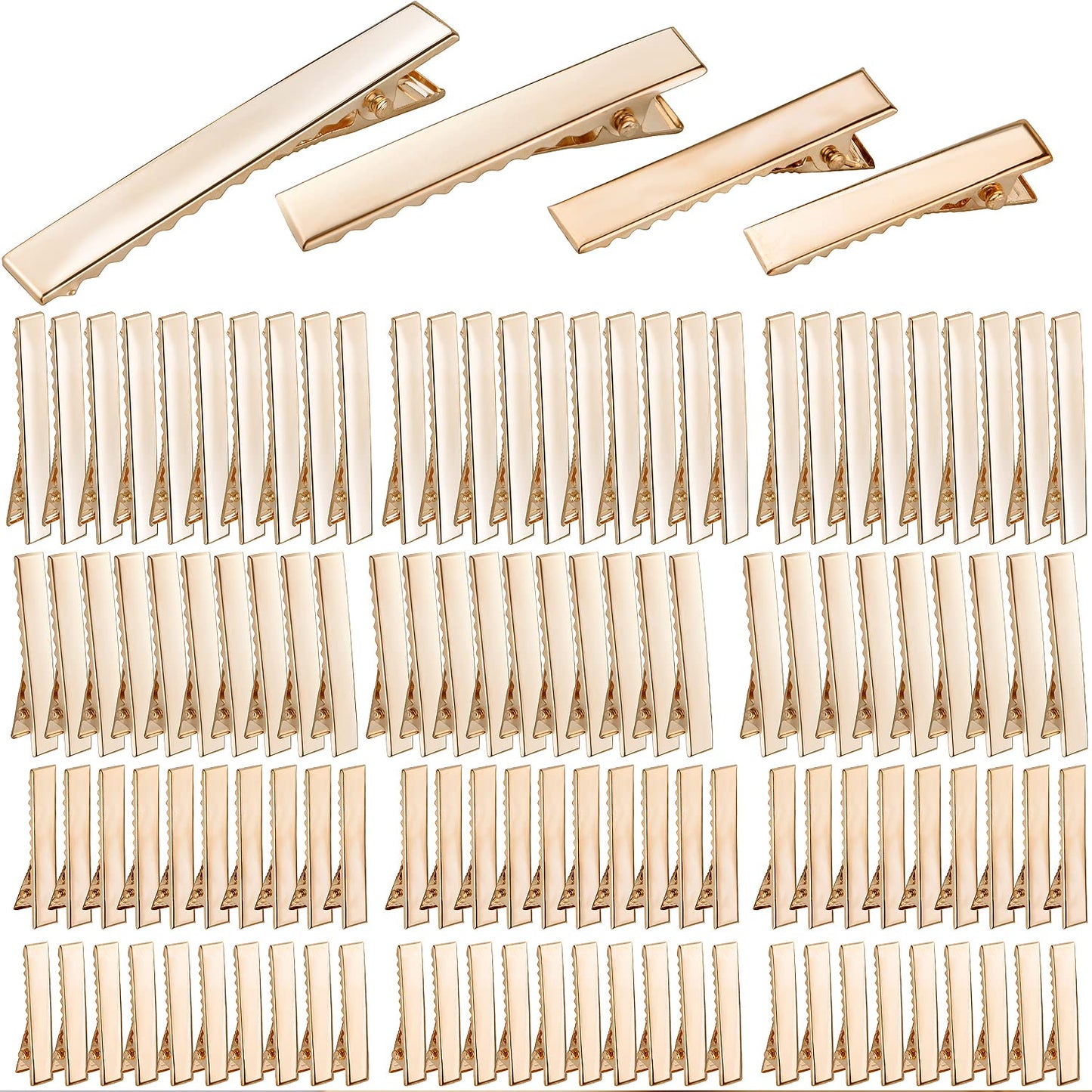 Duck Bill Hair Clips, 120pcs Gold Alligator Bow Clips Metal Single Prong Hair Curl Clips Flat Alligator Clips for Hair Styling Accessories or DIY Beauty & Personal Care BronaGrand