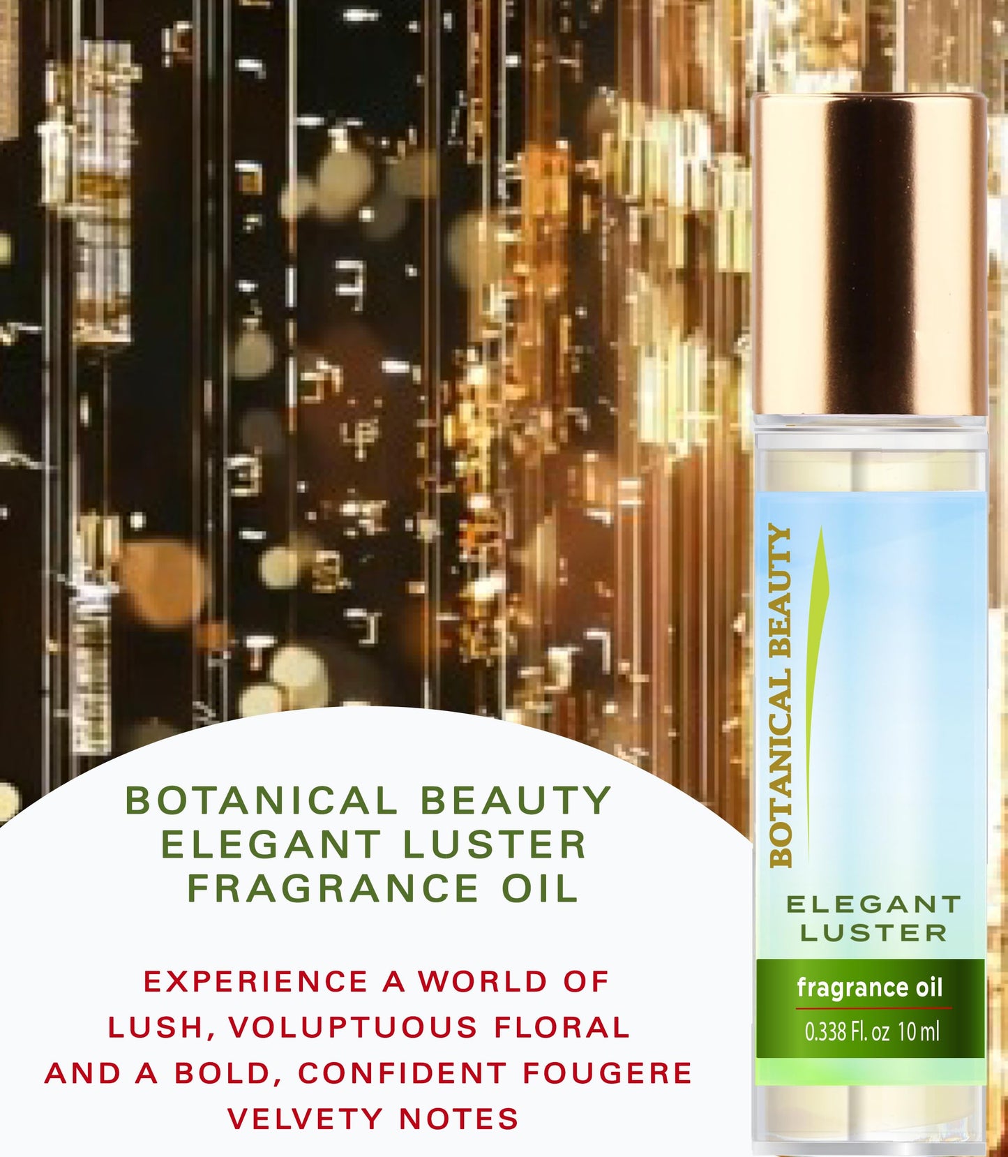 Botanical Beauty ELEGANT LUSTER FRAGRANCE OIL ROLL-ON 0.169 Fl Oz 5 ml Rollerball Perfume, Long Lasting an luxury scent, blends of Gardenia petals Beauty & Personal Care Botanical Beauty