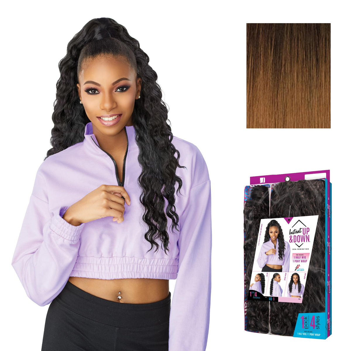 Sensationnel Instant Updown Halfwig Pony-lud 9, T2/30