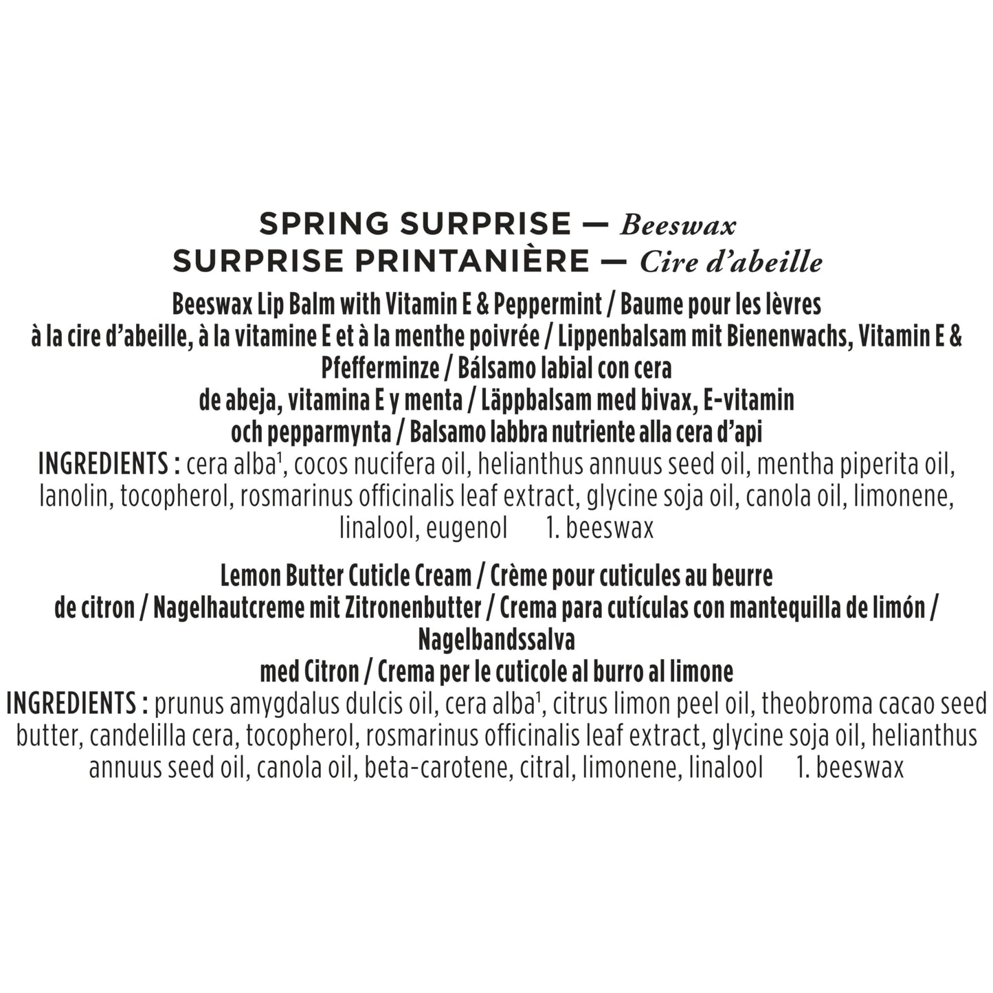 Burt's Bees Gifts Ideas - Spring Surprise Set, Original Beeswax Lip Balm and Lemon Butter Cuticle Cream, Natural Origin Lip Moisturizer Beauty and Personal Care Burt's Bees