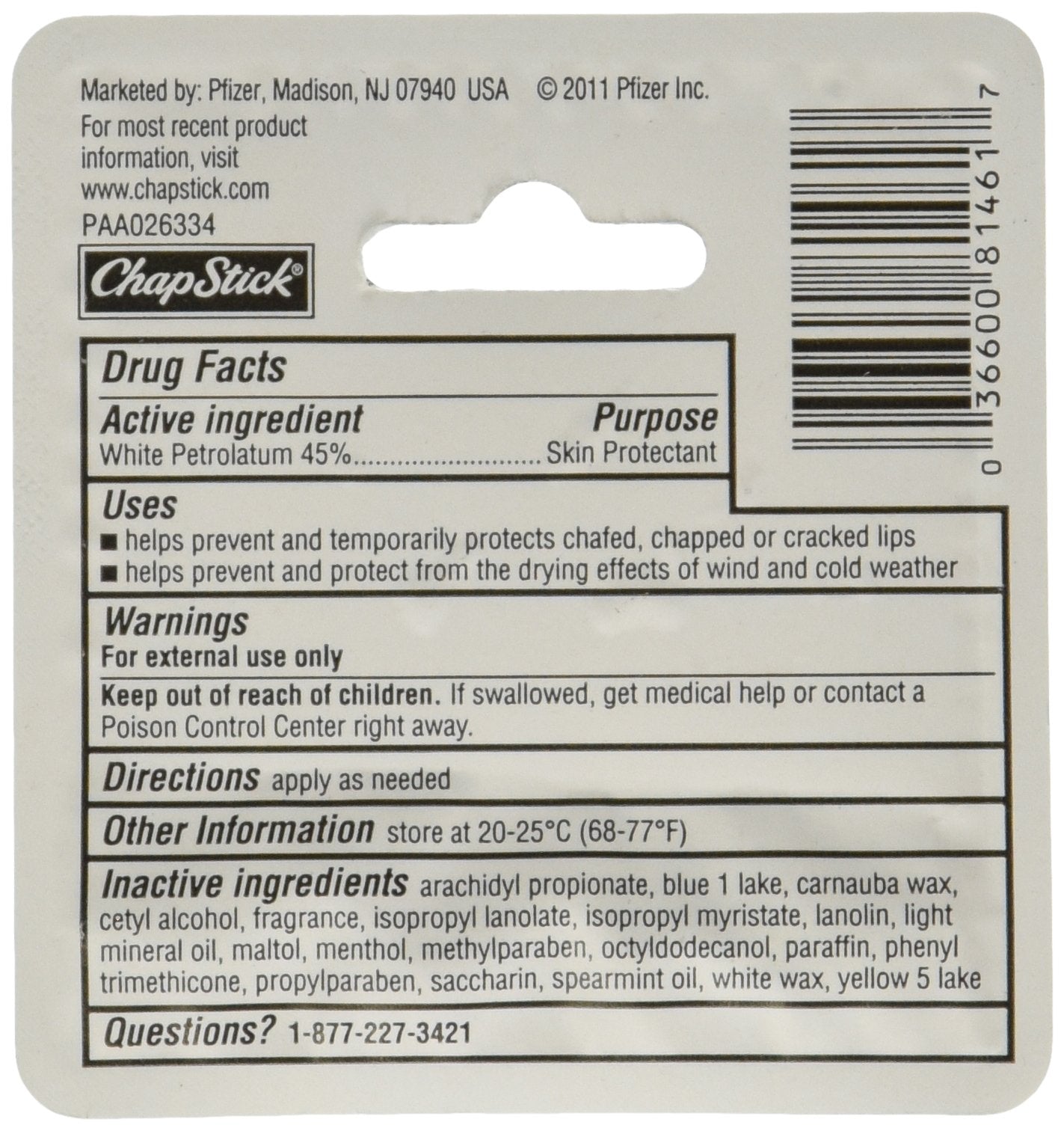 ChapStick Skin Protectant, Classic Spearmint 0.15 oz (Pack of 12) Beauty & Personal Care Chapstick