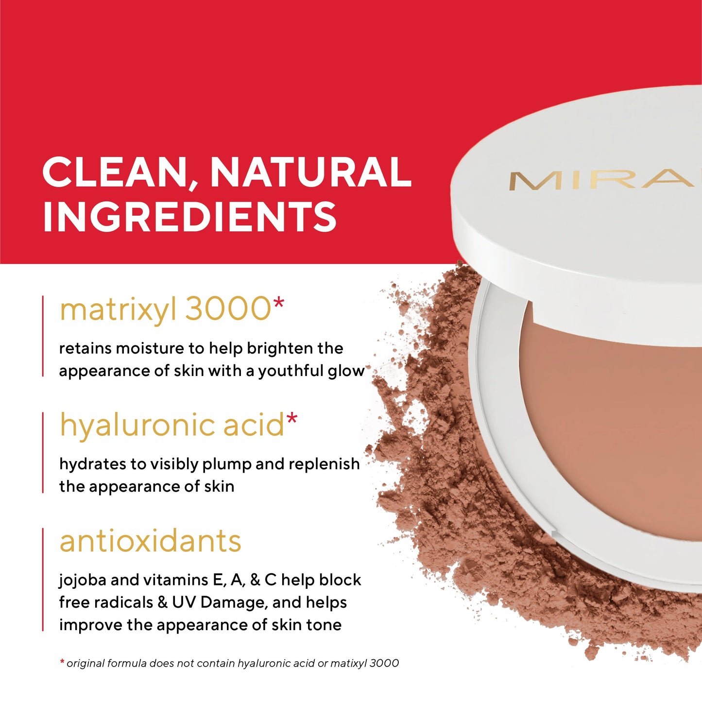 MIRABELLA - Invincible for All Pure Press Foundation, HD-Finish Pressed Powder, Buildable Mineral Pressed Powder Compact with Jojoba & Triglyceride Beauty & Personal Care Mirabella
