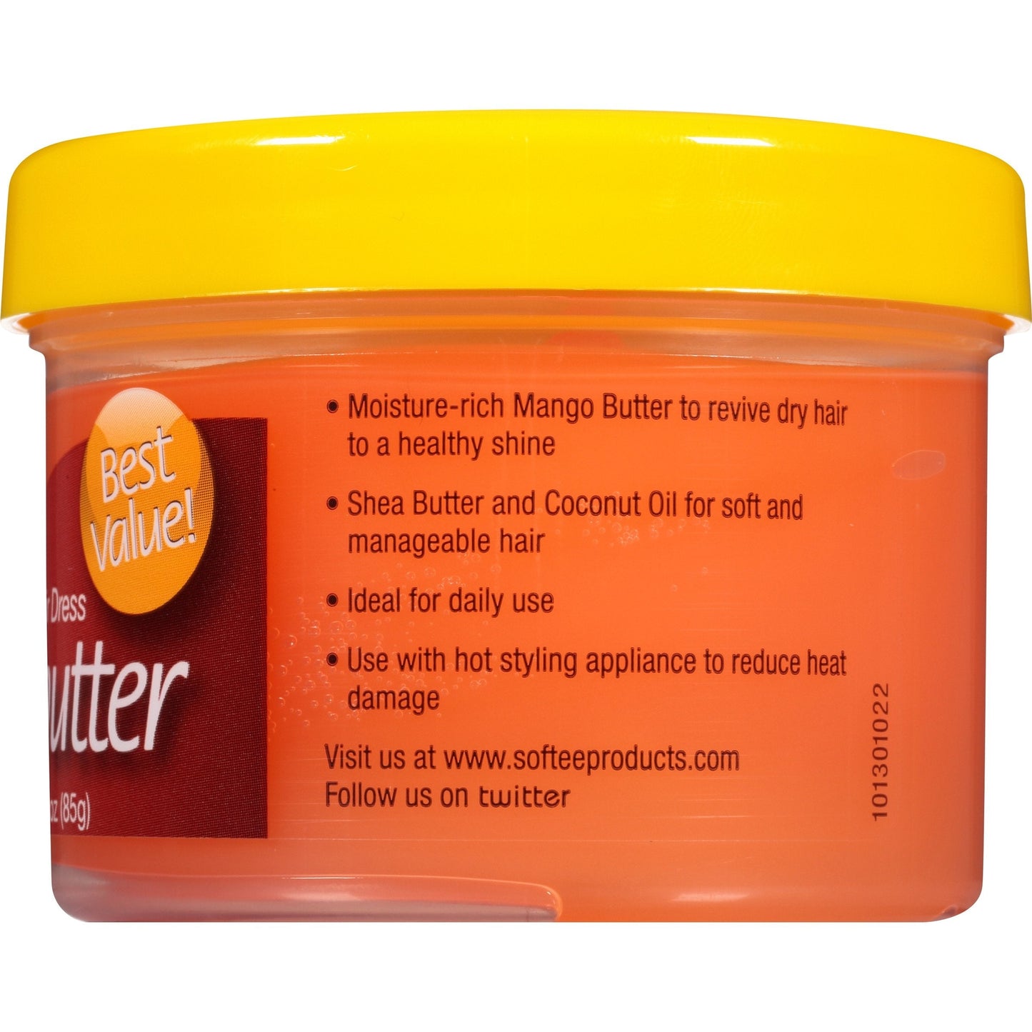 Softee Mango Shea Butter Daily Hair Dress, 3 Ounce Jar (1) Beauty & Personal Care Softee
