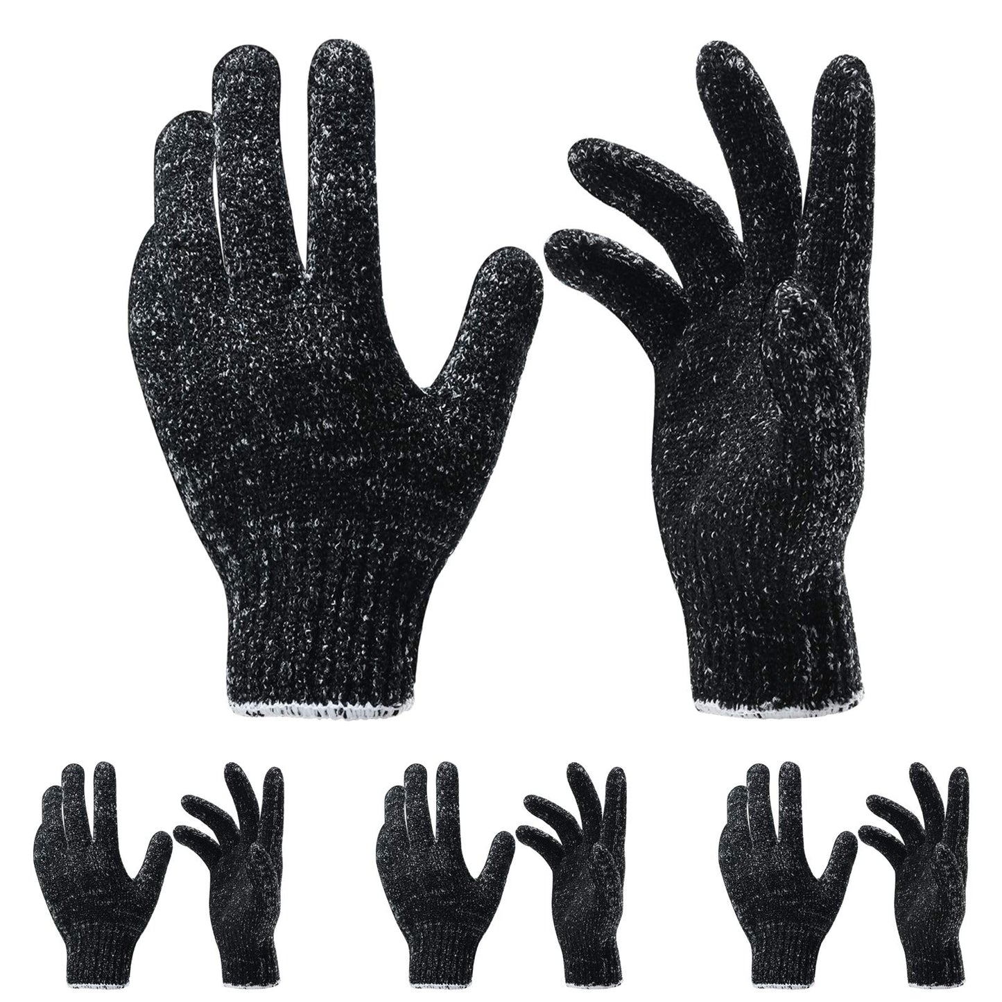 4 Pairs 8 Pcs Exfoliating Gloves for Shower - Premium Bath Gloves - Body Scrubber Gloves for Shower, Spa, Massage, Body Scrubs, Remove Dead Skin, Deep Beauty & Personal Care Oueliche