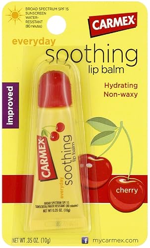 Carmex Soothing Everyday Lip Balm, Cherry 0.35 oz (Pack of 6) Beauty & Personal Care Carmex