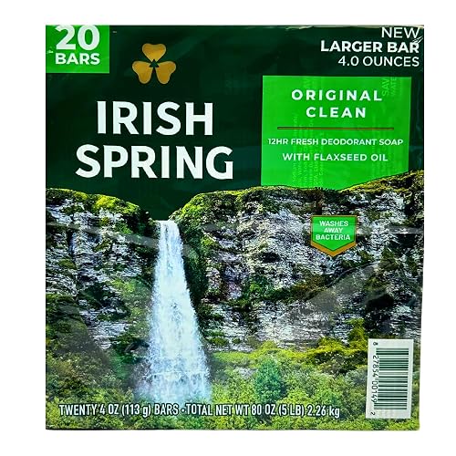 Irish Spring bar Soap (20/4 Oz Net Wt Oz), Original, 74 Ounce (Pack of 1) Beauty & Personal Care Irish Spring