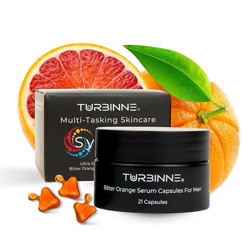Turbinne Ultra Strength Bitter Orange Serum Capsules For Men - Powerful Anti -Aging, Skin Tightening, Reduce Acne, Dark Spots, Wrinkles, & UV Damage. Beauty & Personal Care TURBINNE