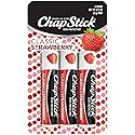 ChapStick Classic (1 Carded Pack of 3 Sticks) Strawberry Flavor Skin Protectant Flavored Lip Balm Tube, 0.15 Ounce Each Beauty & Personal Care ChapStick