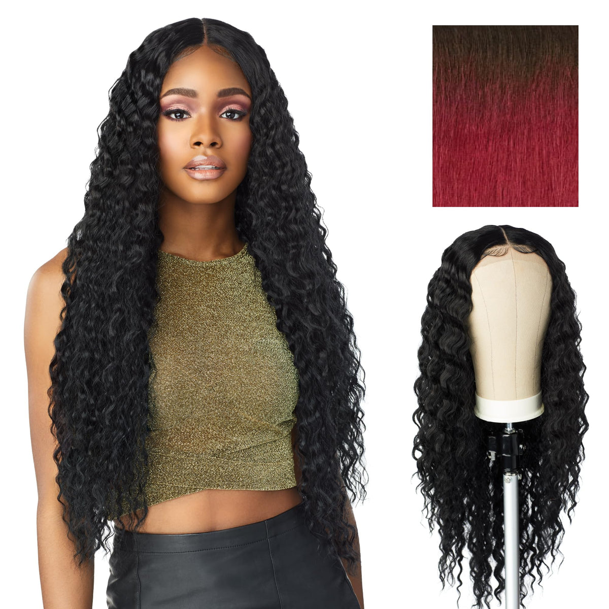 Sensationnel Butta LaceWig-Unit 3, T4/WINE