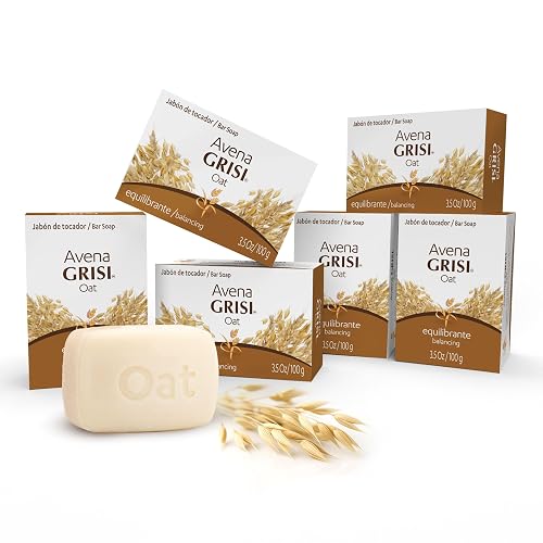 Grisi Oatmeal Bar Soap - Gentle Daily Body &Face Cleanser with Natural Oats - Hydrating, Soothing & Nourishing Soap for All Skin Types - Ideal for the Beauty & Personal Care Grisi