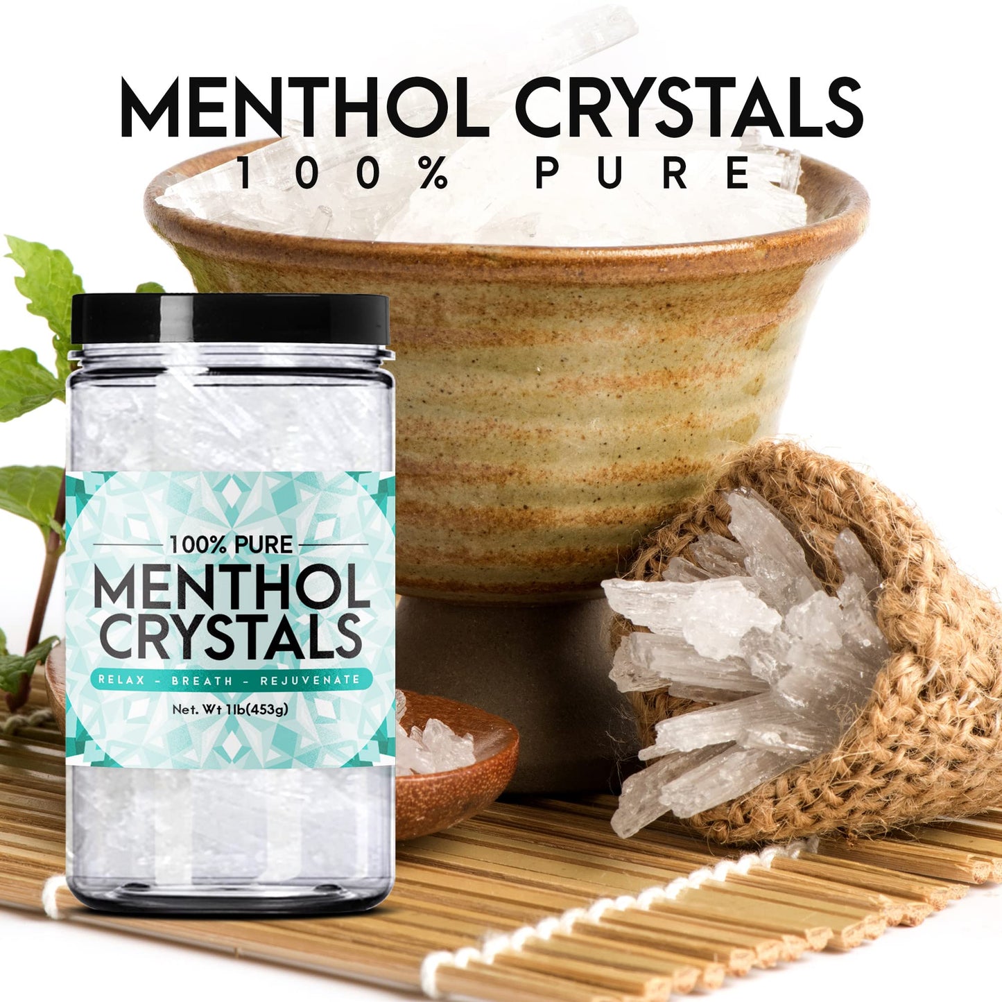 Three Drops of Life Menthol Crystals, Natural Mentha Arvensis, Aromatherapy for Shower Steamers, Humidifiers, Room Freshener or Addition for Cosmetics Beauty & Personal Care Three Drops of Life