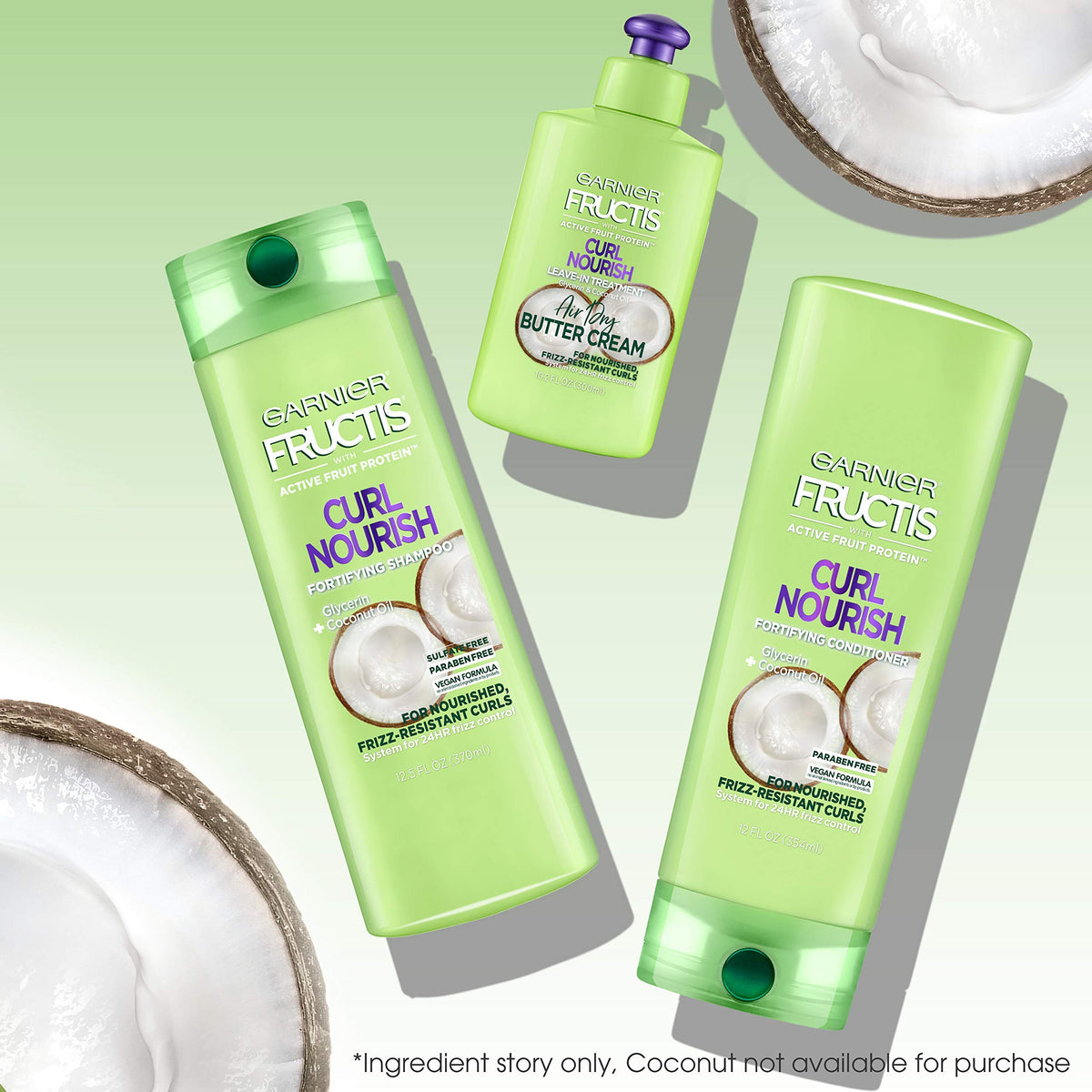 Garnier Hair Care Fructis Triple Nutrition Curl Nourish Conditioner, 12 Flu