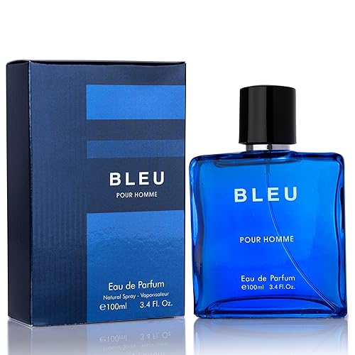 Bleu for Men Eau De Parfum - Blend of Citrusy Top Notes, Aromatic Spices & Warm Woody Undertones - Combination of Grapefruit, Lemon, Mint & Pink Beauty & Personal Care URBAN COLLECTION