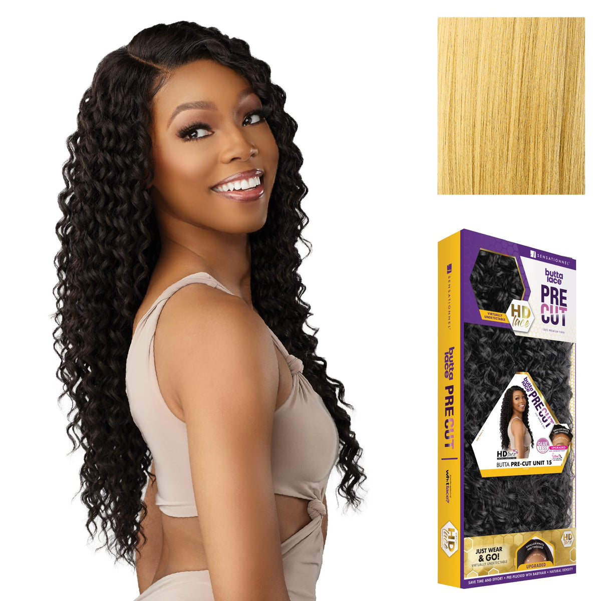Sensationnel Butta Lace Precut Wig-Unit 15, HONEYBLONDE