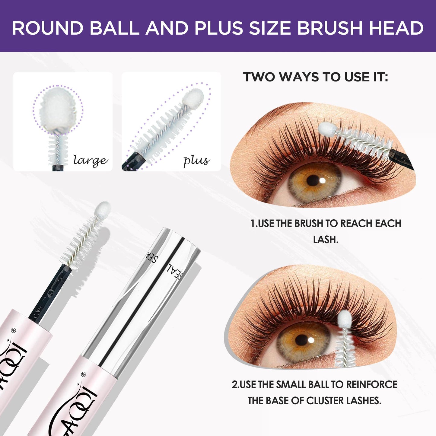 GAQQI Lash Cluster Glue, Lash Bond and Seal Waterproof, Bond & Seal Eyelash Glue for Clusters, Eyelash Adhesive Black Long-Lasting 72H Beauty and Personal Care GAQQI