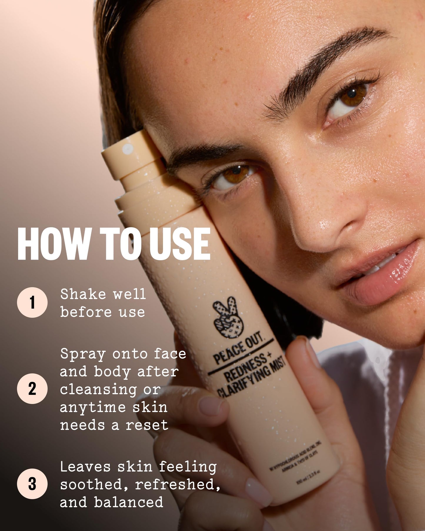 PEACE OUT Redness + Clarifying Mist, Hypochlorous Acid Facial Spray with Zinc and Arnica, Helps Reduce Redness, Control Excess Oil, and Refresh Dry Beauty & Personal Care PEACE OUT
