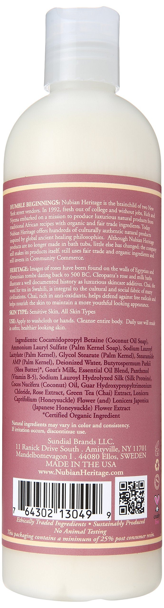 Nubian Heritage Body Wash Goat's Milk And Chai - 13 fl oz Beauty & Personal Care Nubian Heritage