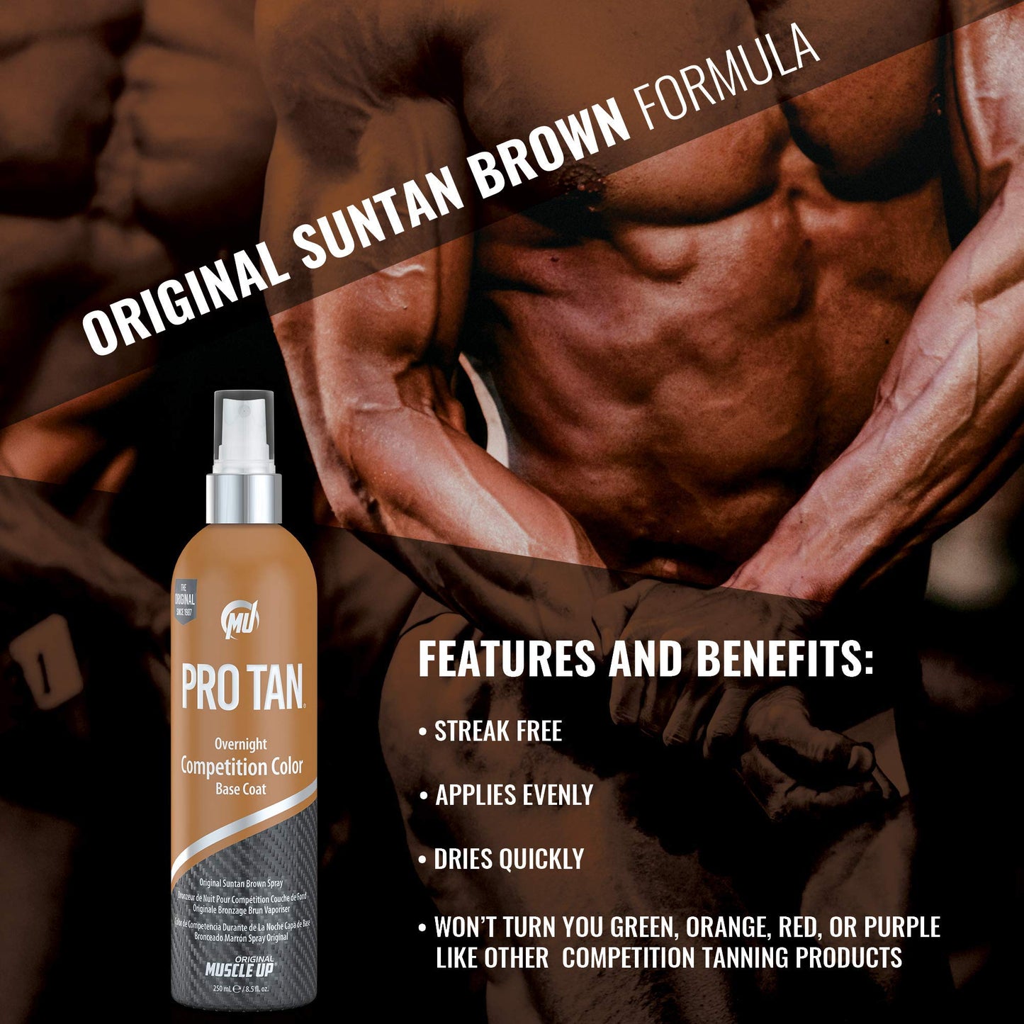 Pro Tan Overnight Competition Color, Original Suntan Brown Formula 8.5 fl oz (250 ml) Beauty & Personal Care Pro Tan
