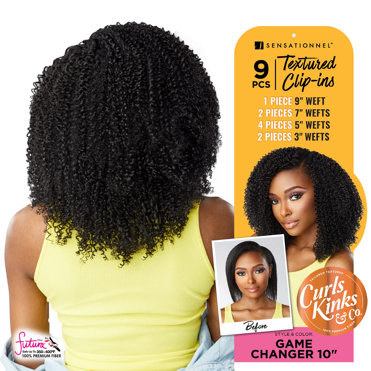 Sensationnel Curls Kinksandco Clip in-Game Changer 10 Inch,TH2/BG