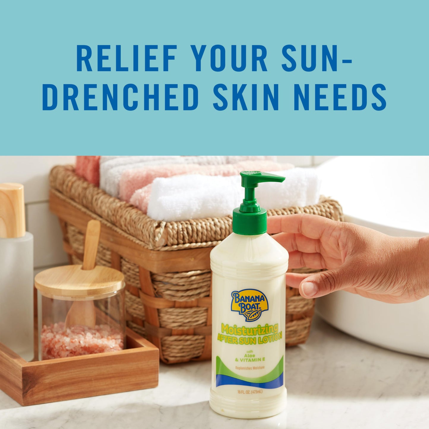 Banana Boat Moisturizing After Sun Lotion with Aloe and Vitamin E, 16Fl Oz, After Sun Care, Banana Boat After Sun Lotion, Sunburn Relief, 16Fl Oz Beauty & Personal Care Banana Boat
