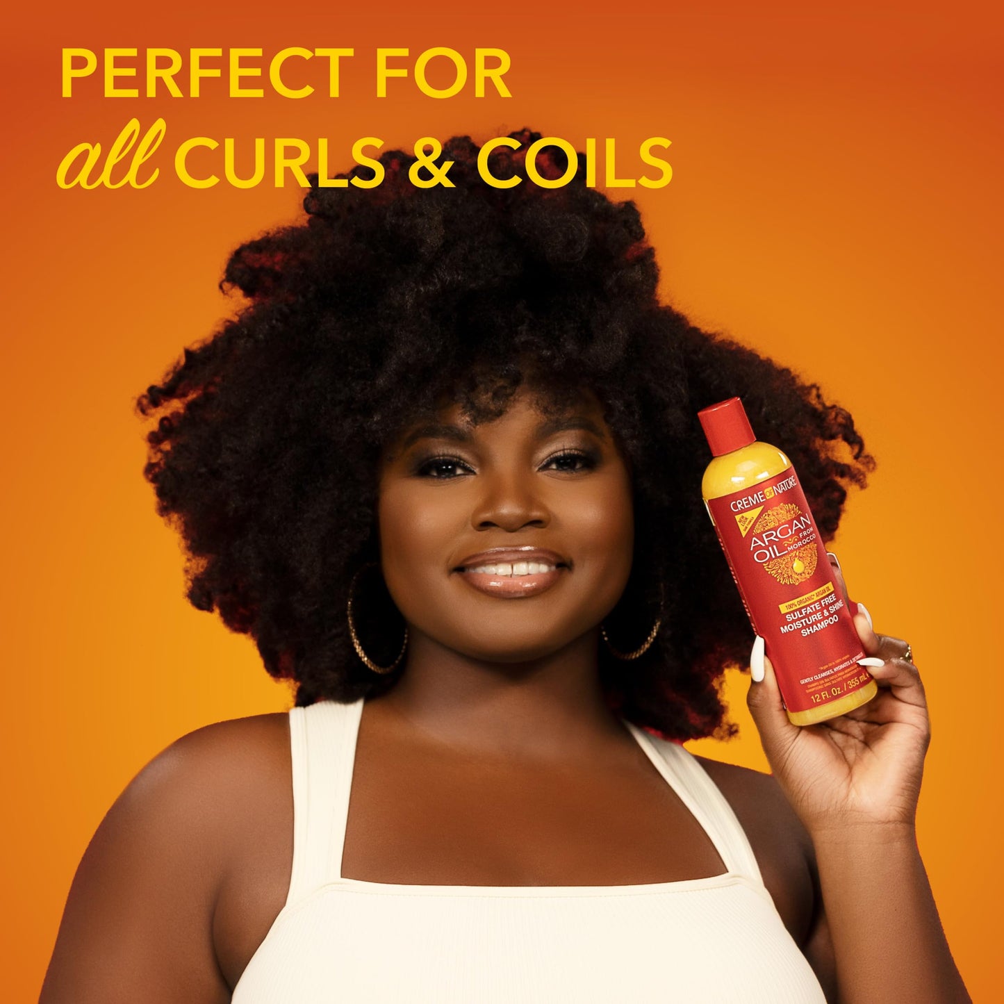 Creme of Nature Argan Oil from Morocco Sulfate-Free Moisture and Shine Shampoo and Intensive Conditioning Treatment Set, Hydrating Shine-Enhancing Beauty & Personal Care Creme of Nature