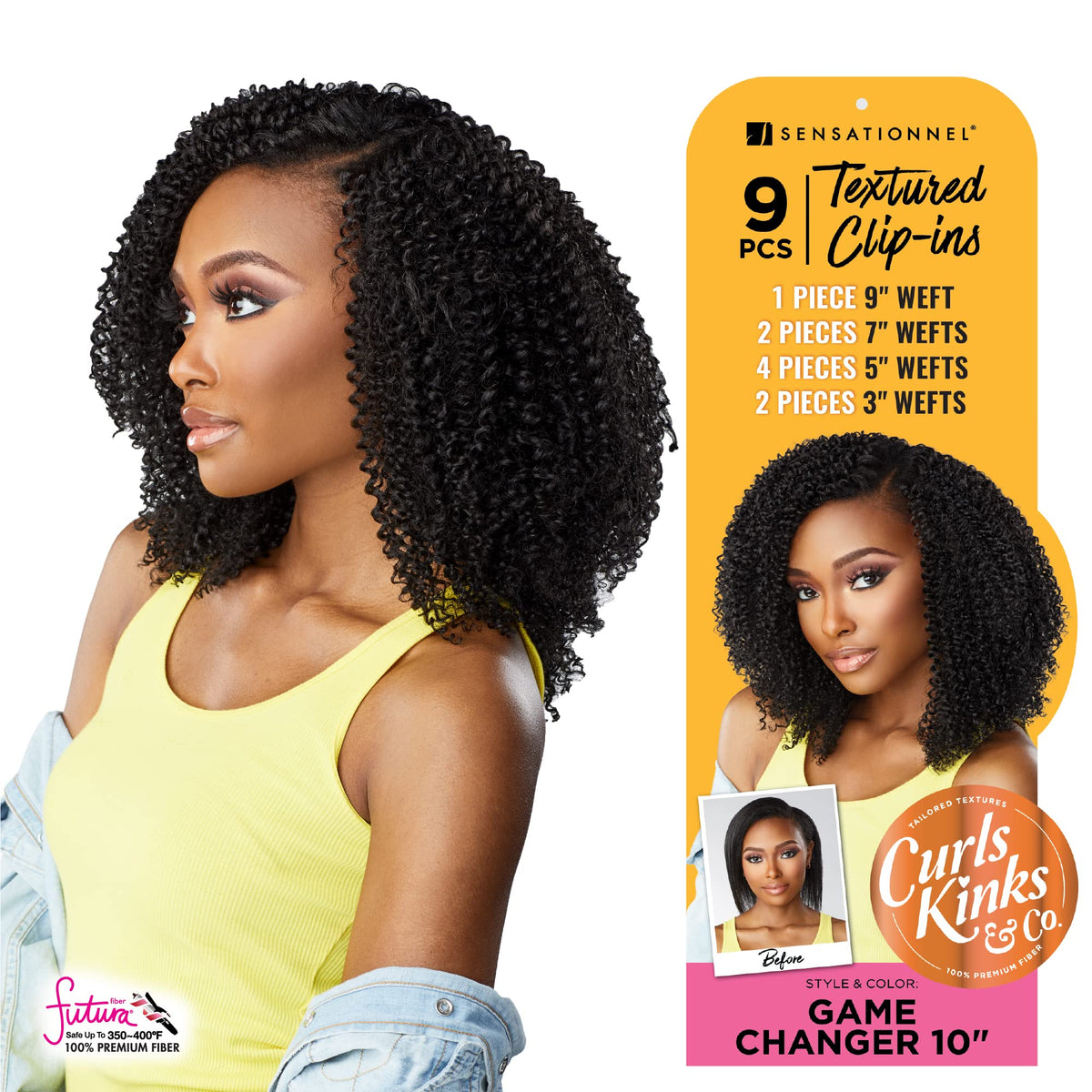 Sensationnel Curls Kinksandco Clip in-Game Changer 10 Inch,TH2/BG