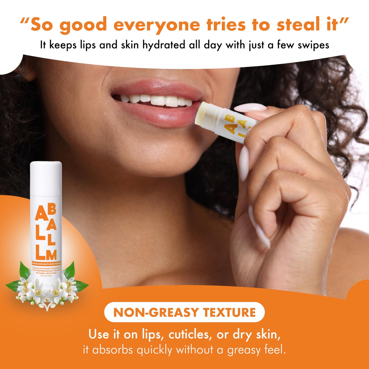 Zizia Orange Blossom Neroli Giant Multi All Balm Stick - Moisturizing, Hydrating Stick for Lips, Hands & Body with Shea Butter, Jojoba Oil, Aloe Vera Beauty and Personal Care Zizia Botanicals
