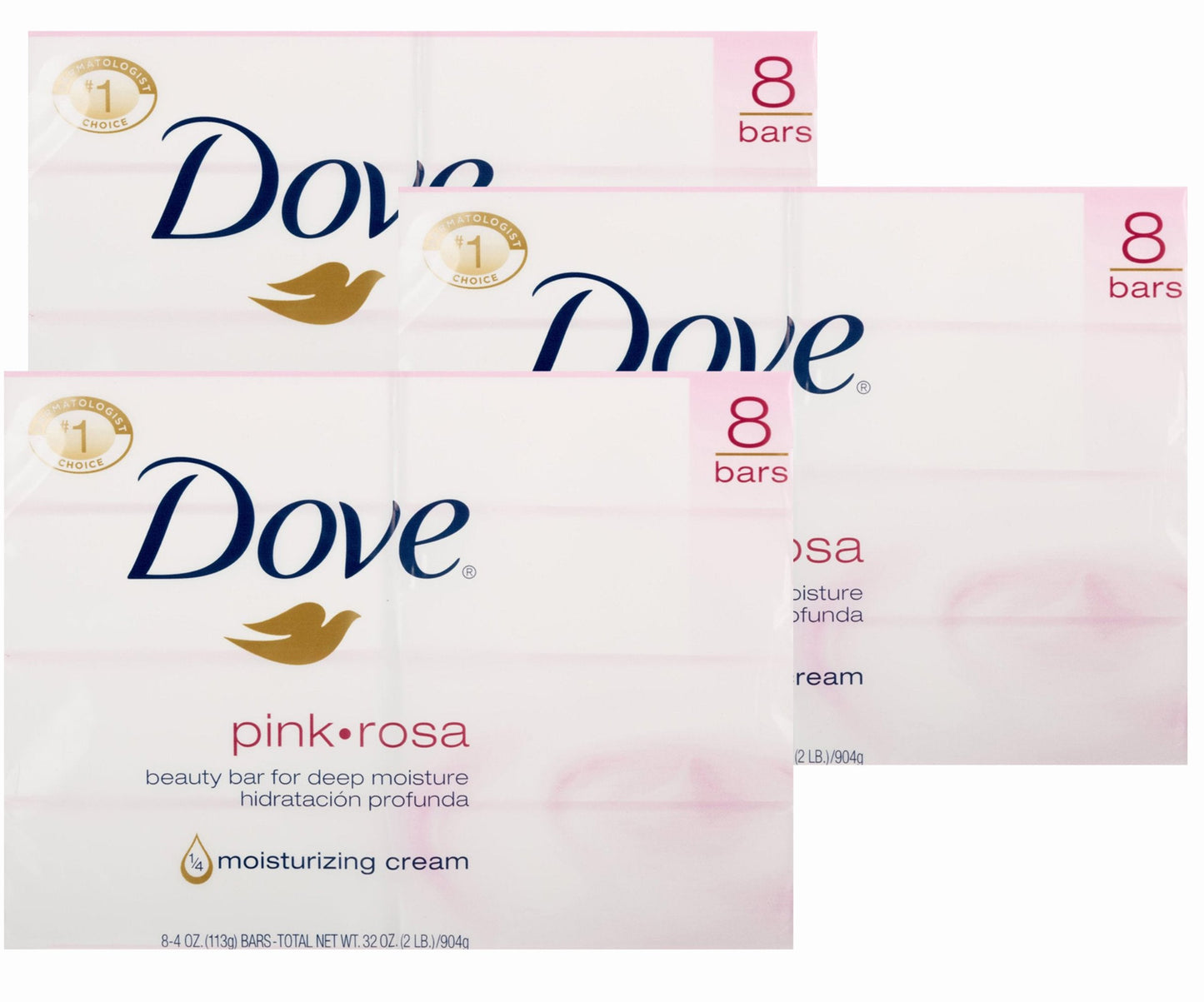 Dove Pink Beauty Bar, 8 Count (Pack of 3) Beauty & Personal Care Dove