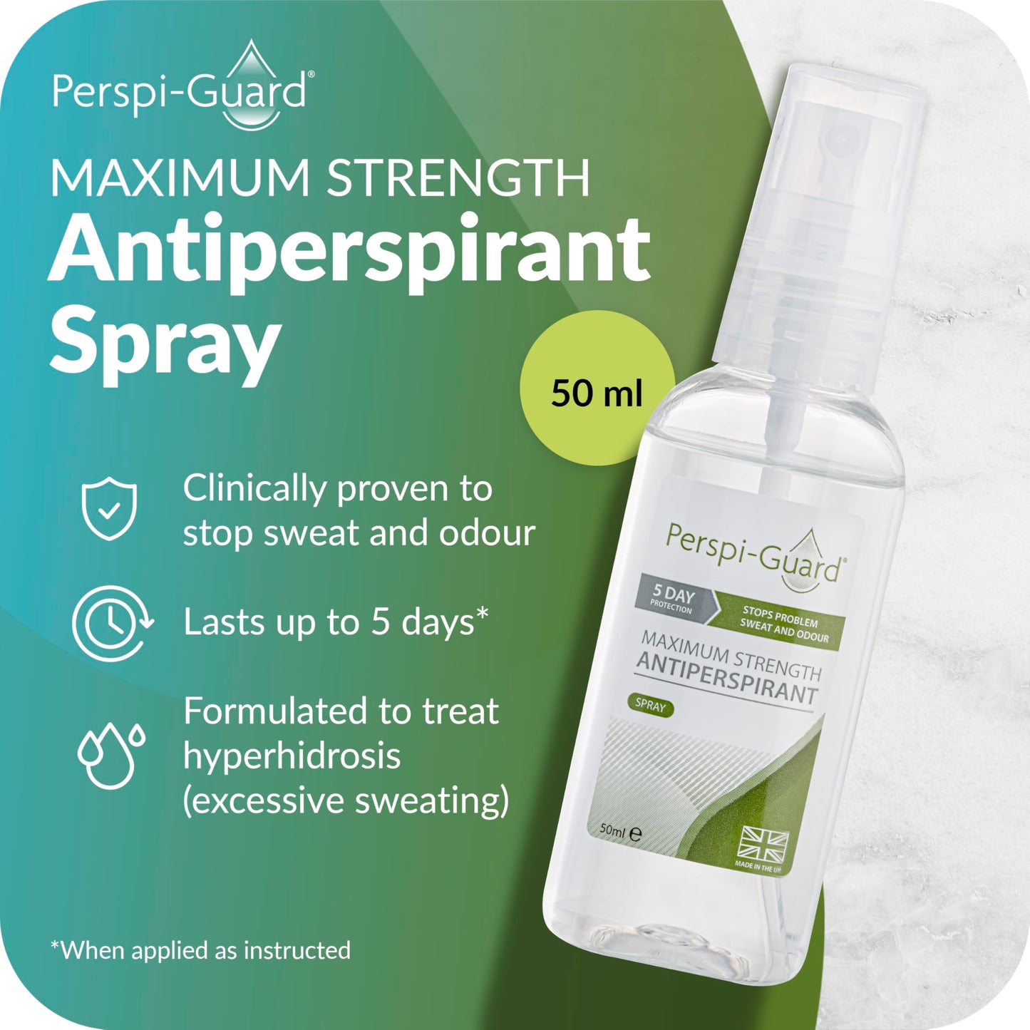 Perspiguard Maximum Strength Antiperspirant 50ml - 5 Day Protection Beauty and Personal Care Perspi Guard