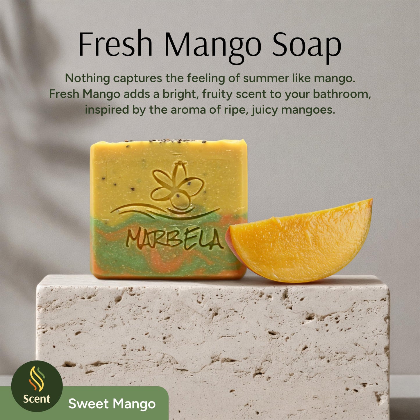 Marbela Cosmetics Handmade Soap Bar - Made in USA, Vegan Friendly, Palm Oil Free, Natural Bar Soap - Gentle Face & Body Soap for Daily Skin Care Beauty & Personal Care Marbela