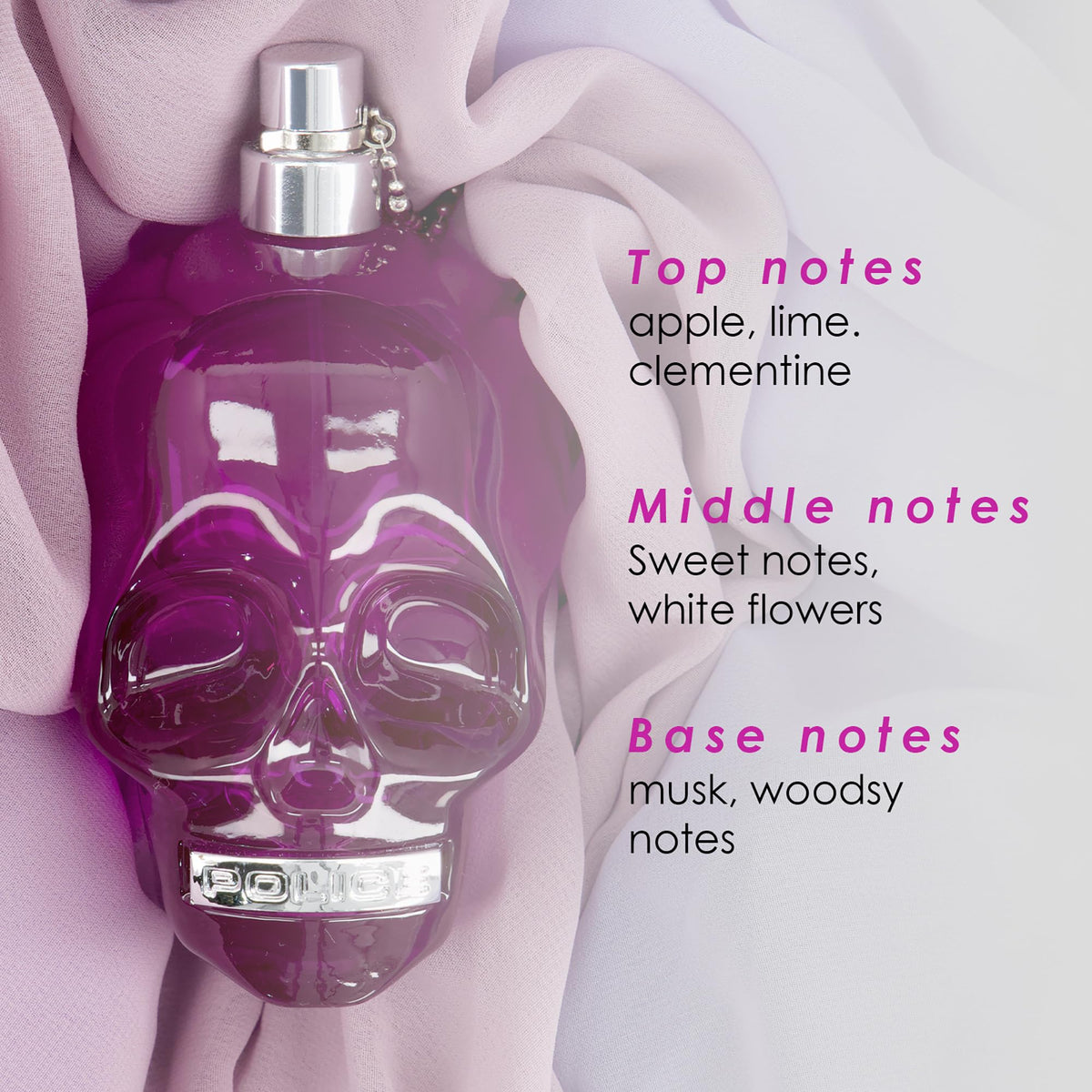 To Be Woman by Police - Perfume for Women - Floral Fruity Fragrance - Opens with Granny Smith Apple, Clementine, and Lime - Blended with White