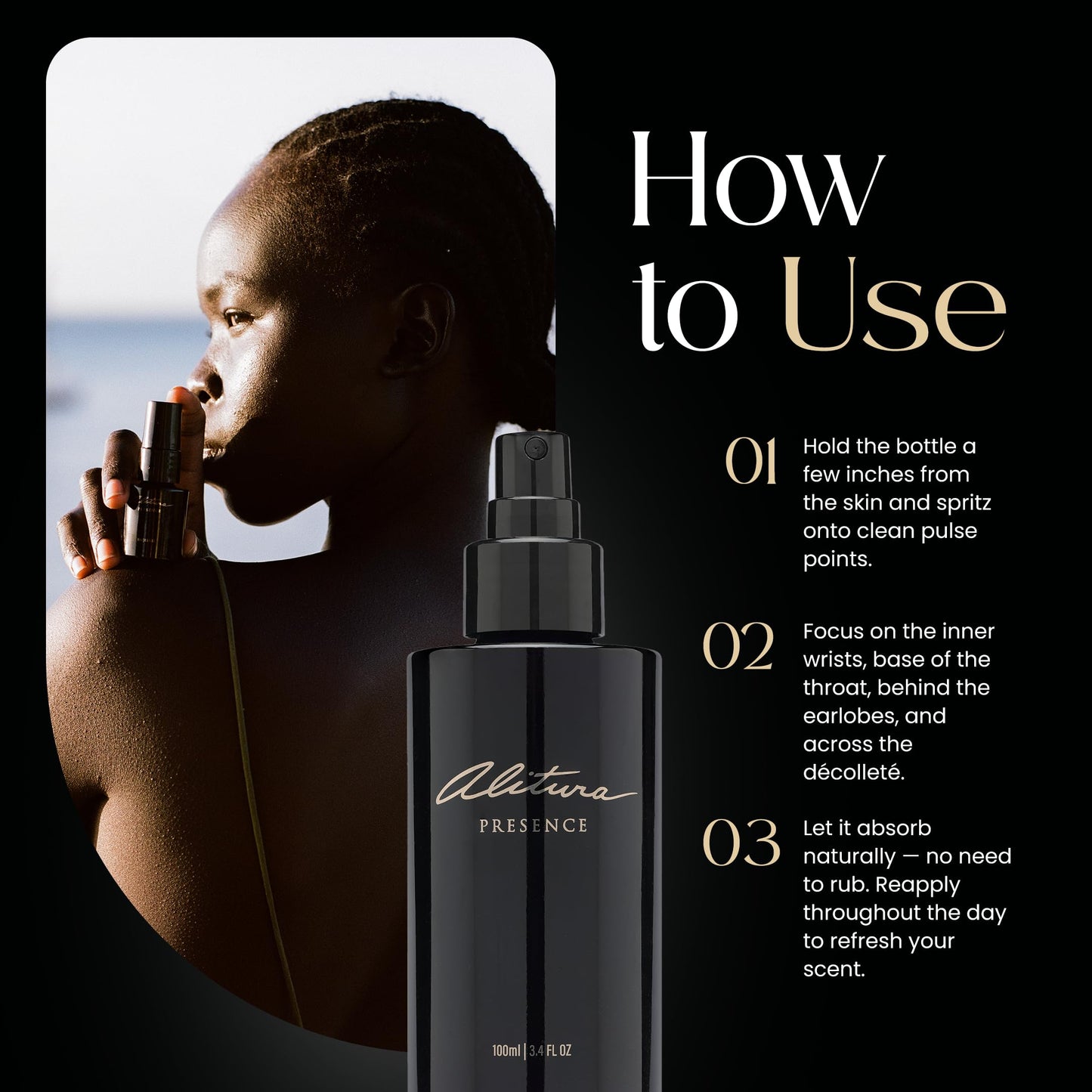Alitura Presence Natural Fragrance - Clean, Unisex Perfume for Men and Women with Sandalwood, Cardamom & Ylang Ylang - Non-Toxic, Vegan, Long-Lasting Beauty & Personal Care Alitura