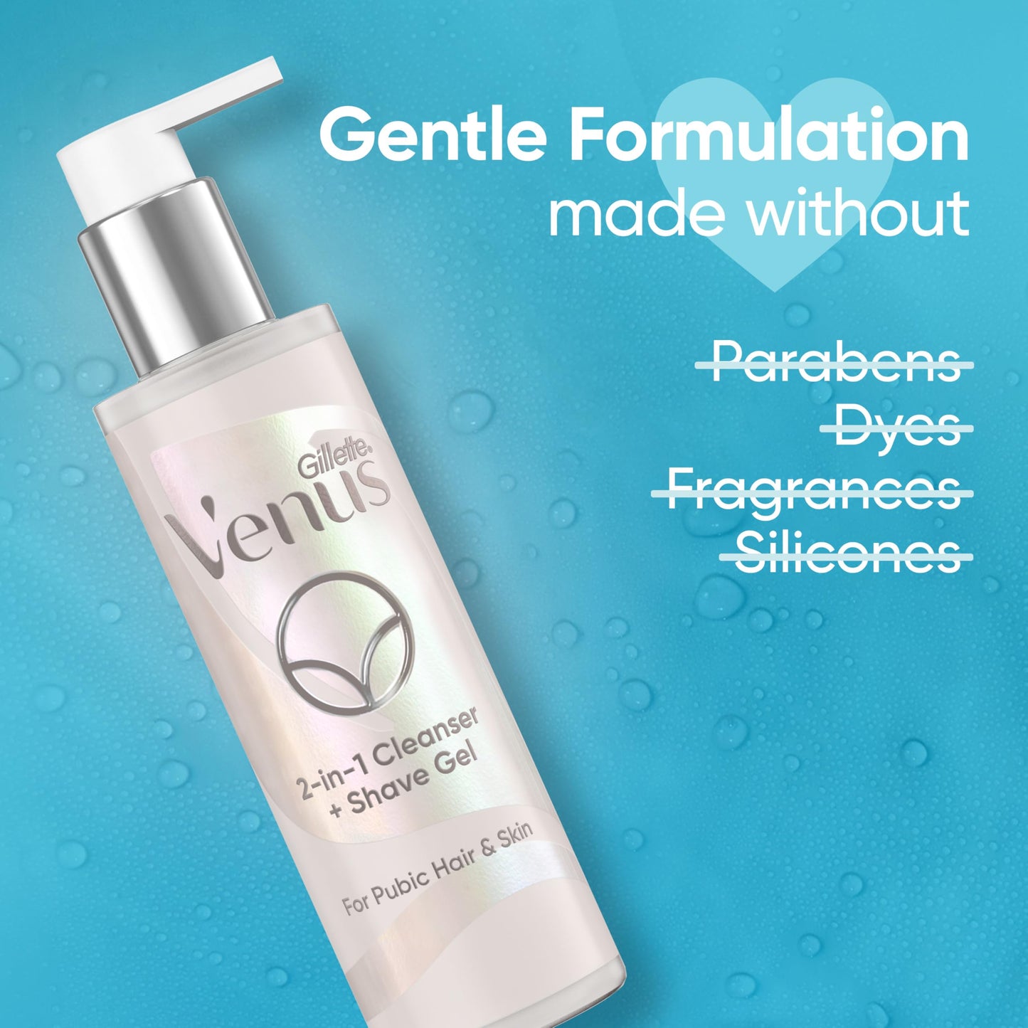 Gillette Venus Intimate Grooming 2in1 Cleanser and Shave Gel for Bikini Pubic Hair and Skin 6.4 Oz Beauty and Personal Care Gillette Venus