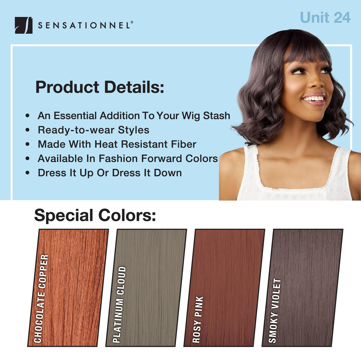Sensationnel Dashly Wig-Unit 24, 1 JETBLACK